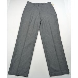 Vintage 70s Pants Levi Strauss Gray Polyester High Waist Misses Size 16 New